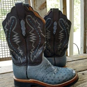 Lucchese Full Ostrich Quill Boots